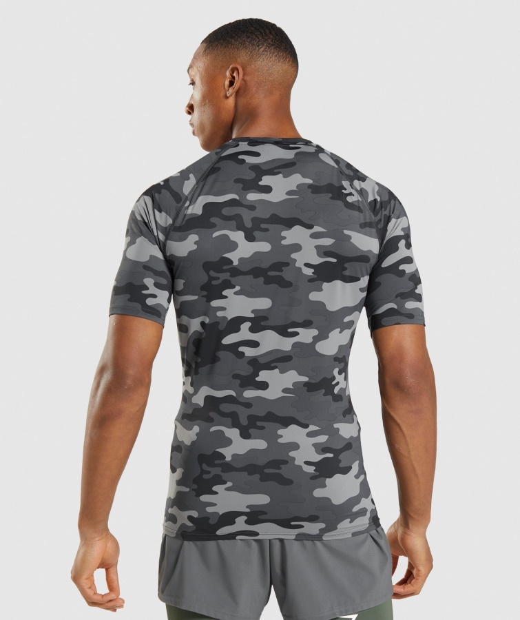 Element Baselayer T-shirt Camo Grå Print Gymshark