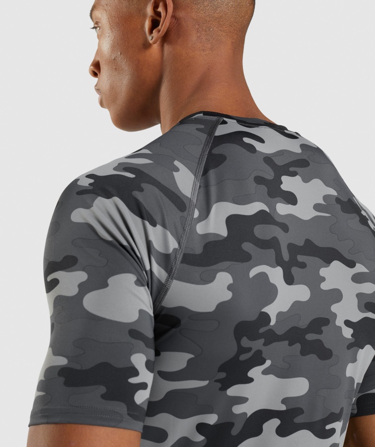 Element Baselayer T-shirt Camo Grå Print Gymshark