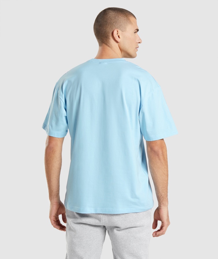 Essentiel Oversized T-shirt I Linned Blå Gymshark