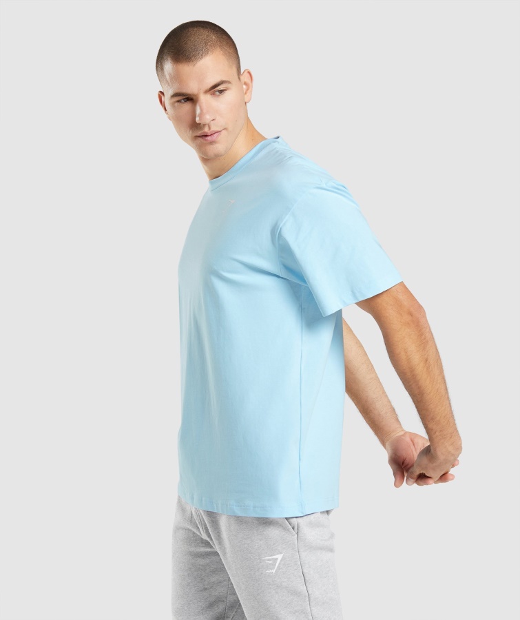 Essentiel Oversized T-shirt I Linned Blå Gymshark