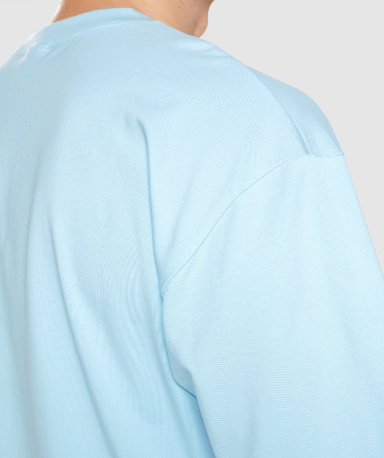 Essentiel Oversized T-shirt I Linned Blå Gymshark