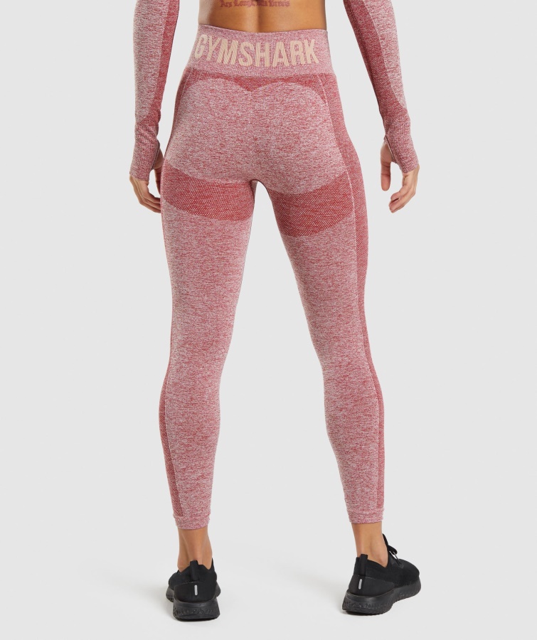 Flex Højtaljede Leggings Bordeaux Marl Gymshark
