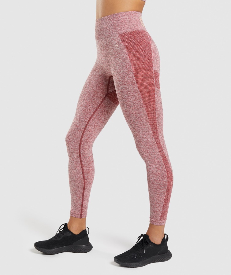 Flex Højtaljede Leggings Bordeaux Marl Gymshark