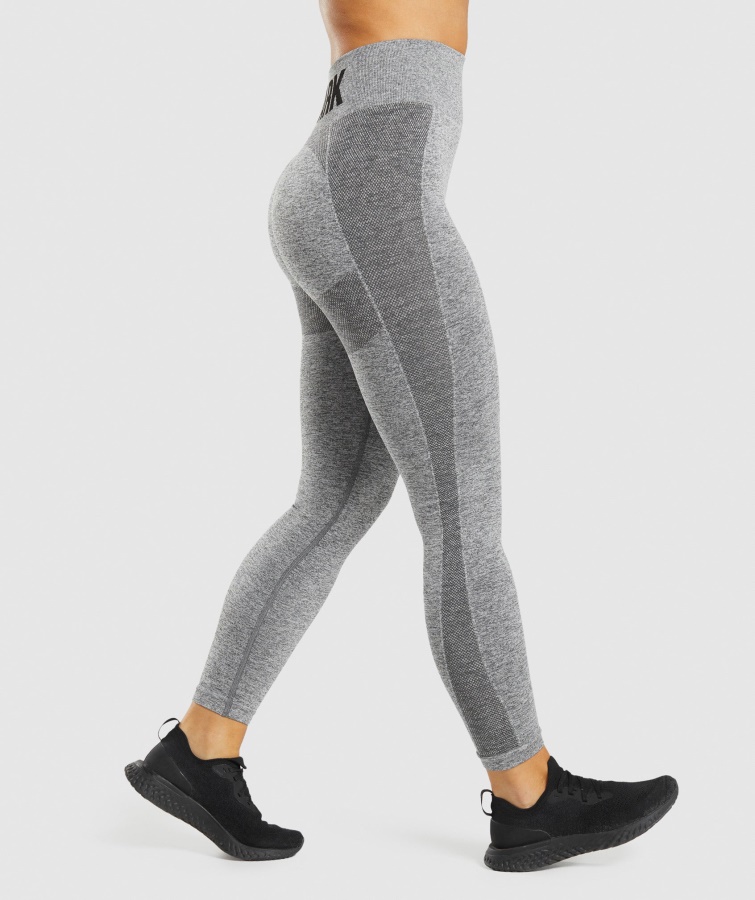 Flex Højtaljede Leggings Charcoal Marl Gymshark