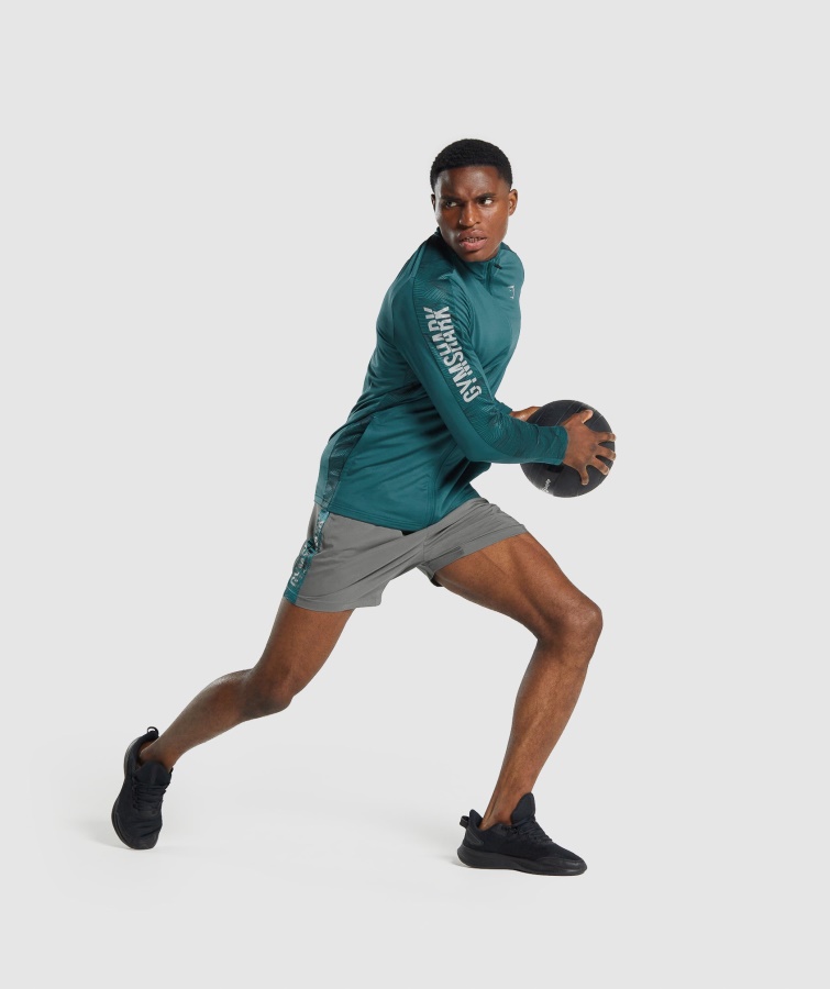 Grafiske Sportsshorts Grå Gymshark