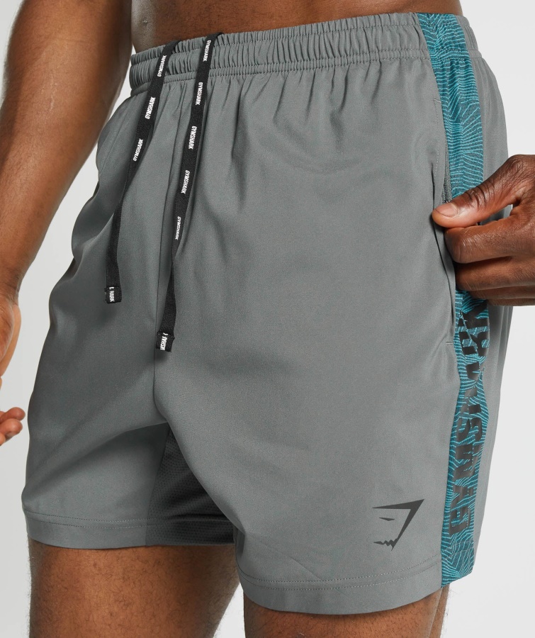 Grafiske Sportsshorts Grå Gymshark