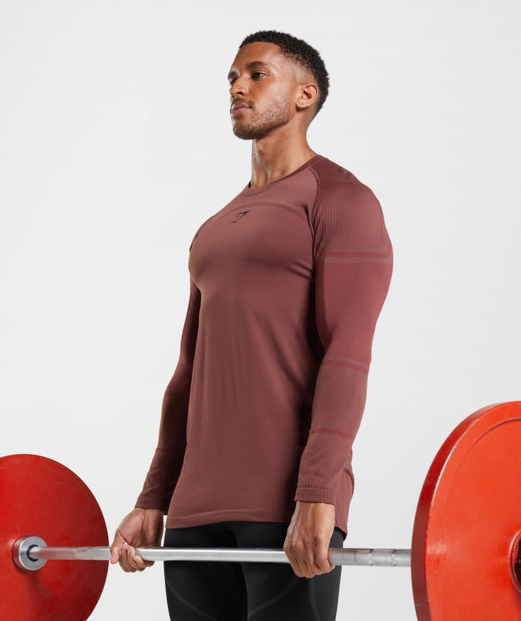 Gymshark 315 Langærmet T-shirt Kirsebærbrun