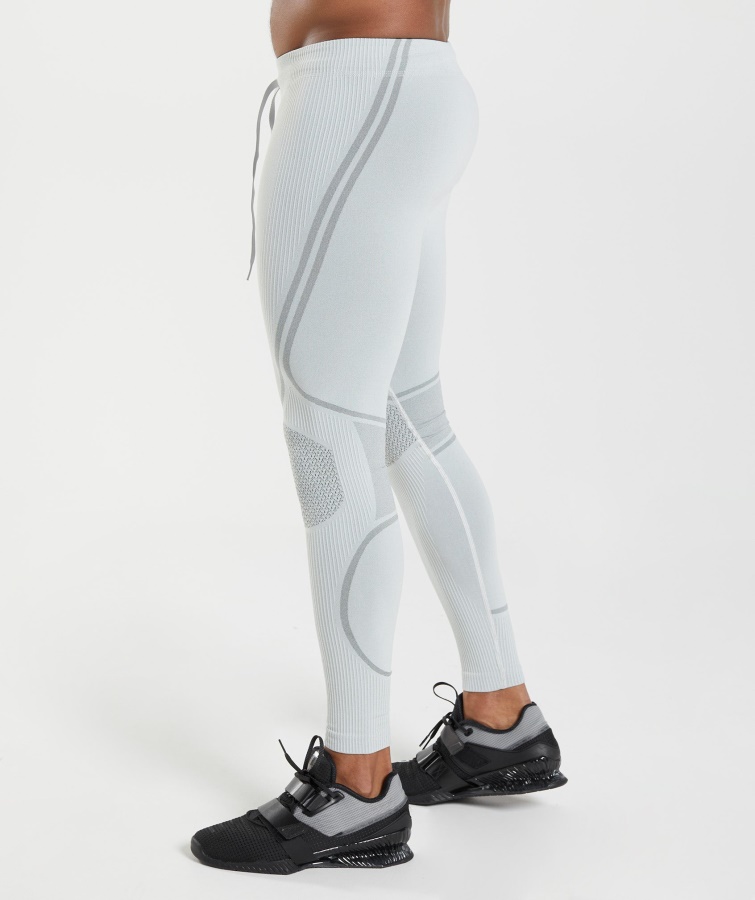 Gymshark 315 Sømløse Tights Lysegrå-koksgrå