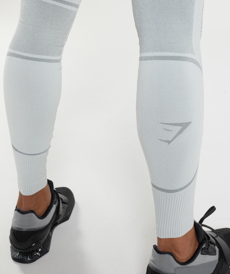 Gymshark 315 Sømløse Tights Lysegrå-koksgrå