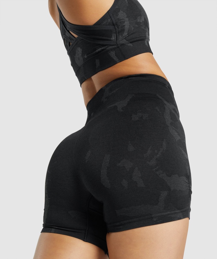 Gymshark Adapt Camo Sømløse Shorts Savanne-sort