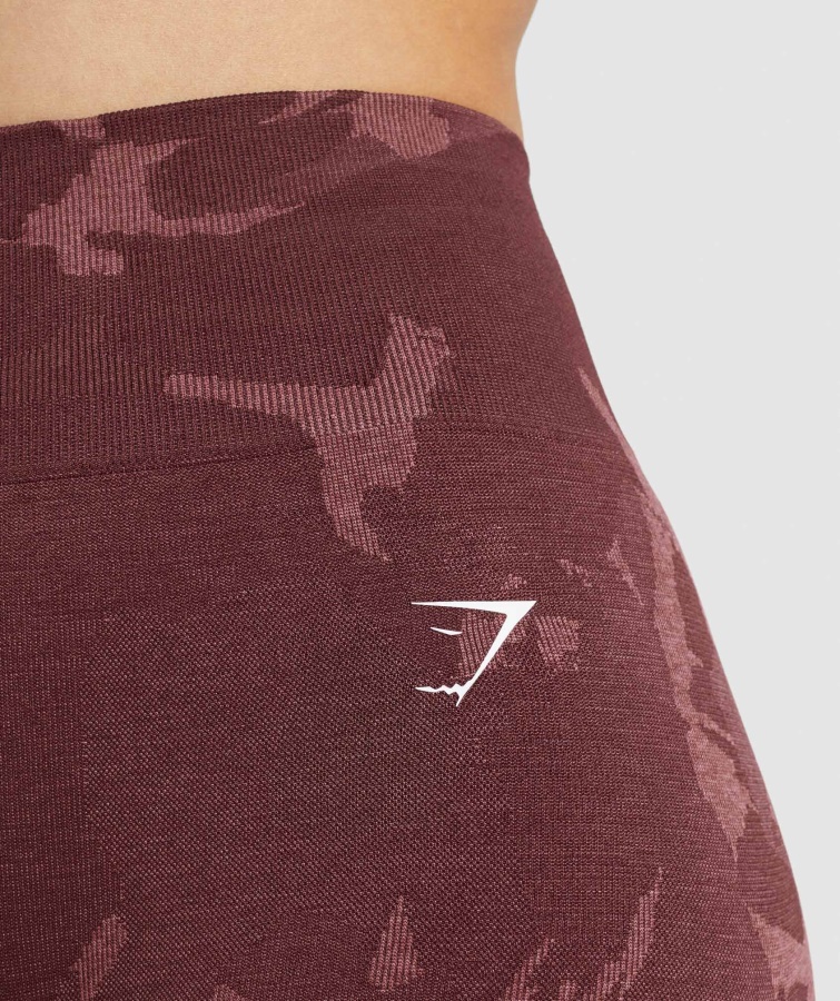 Gymshark Adapt Camo Sømløse Shorts Savanne-kirsebærbrune