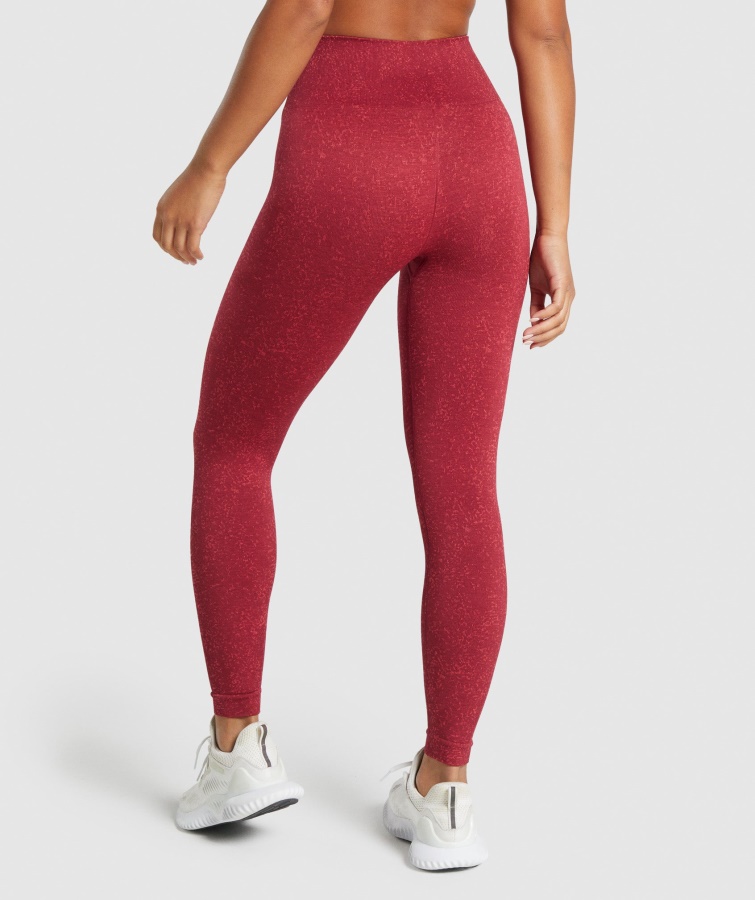 Gymshark Adapt Fleck Sømløse Leggings Mineral-burgunder