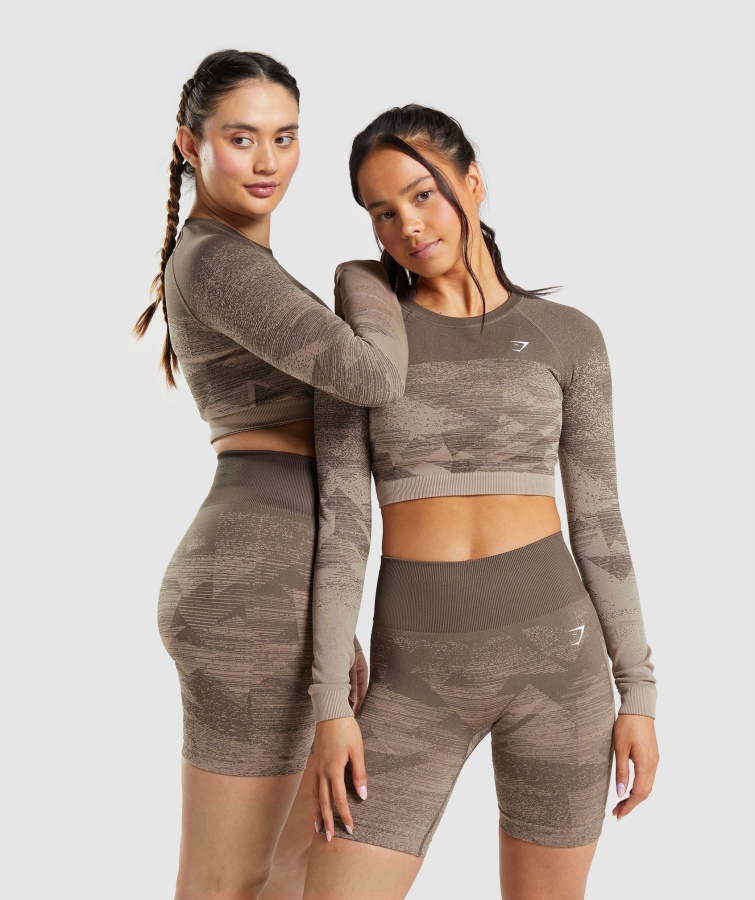 Gymshark Adapt Ombre Crop Top Trekant-penny Brun