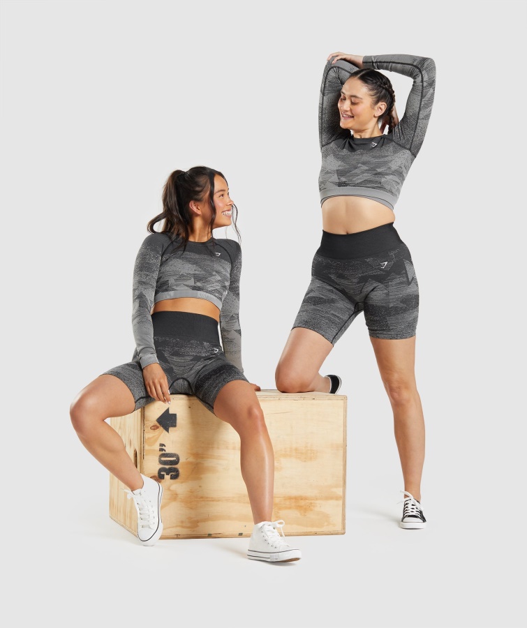 Gymshark Adapt Ombre Sømløse Shorts Trekant-sort