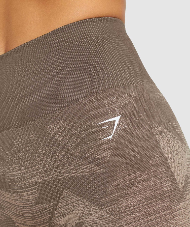 Gymshark Adapt Ombre Sømløse Shorts Trekant-penny Brun