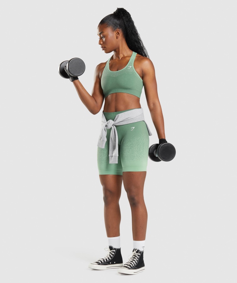 Gymshark Adapt Ombre Sømløs Sports-bh Grøn-lysegrøn