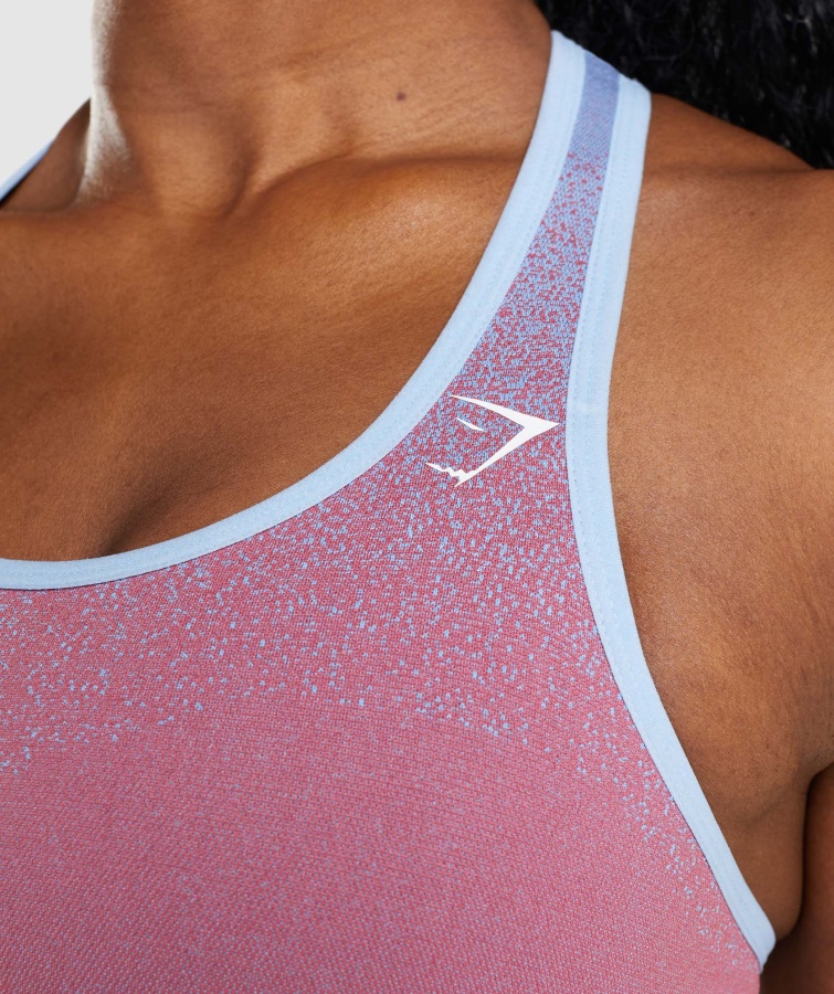 Gymshark Adapt Ombre Sømløs Sports-bh Rosa Pink-lyseblå