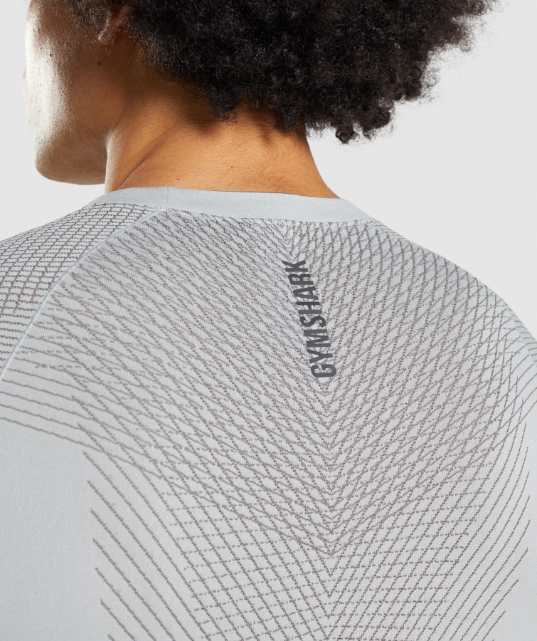 Gymshark Apex Sømløs Langærmet T-shirt Lys Grå-onyx Grå