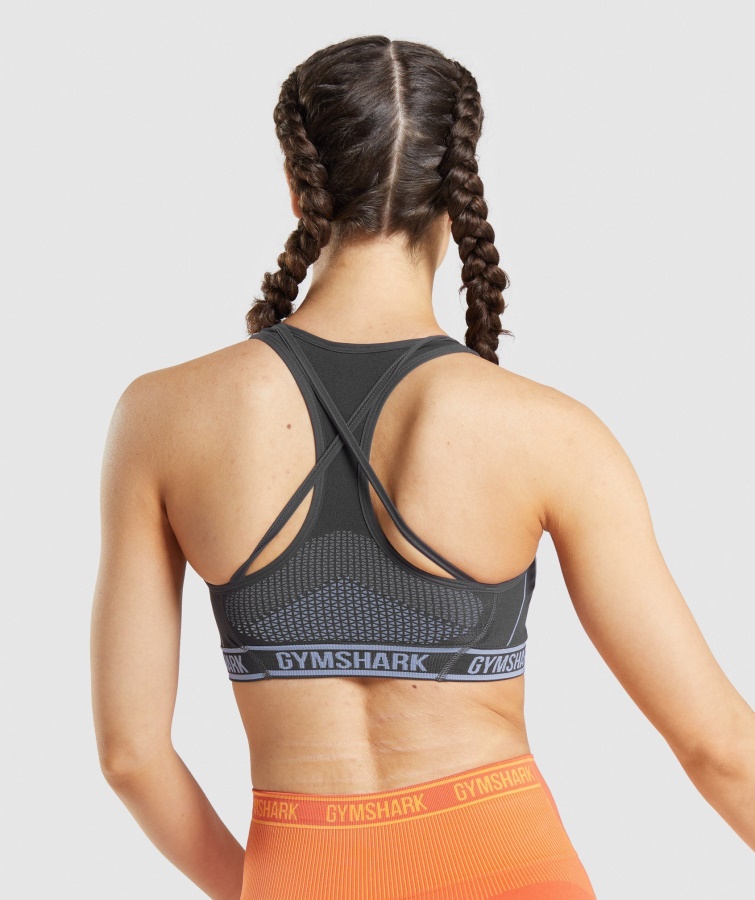 Gymshark Apex Sømløs Sports-bh Onyx Grå-lavendelblå