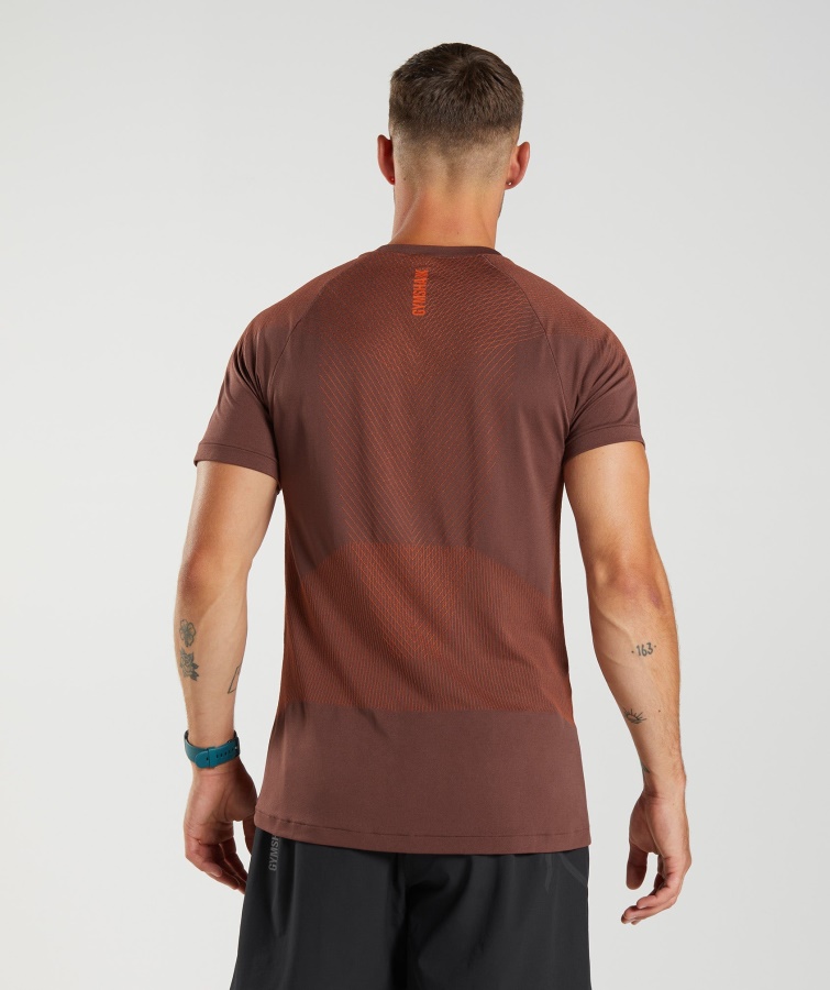 Gymshark Apex Sømløs T-shirt Kirsebærbrun-peberrød