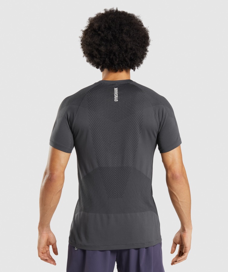 Gymshark Apex Sømløs T-shirt Onyx Grå-sort