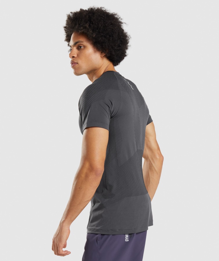 Gymshark Apex Sømløs T-shirt Onyx Grå-sort