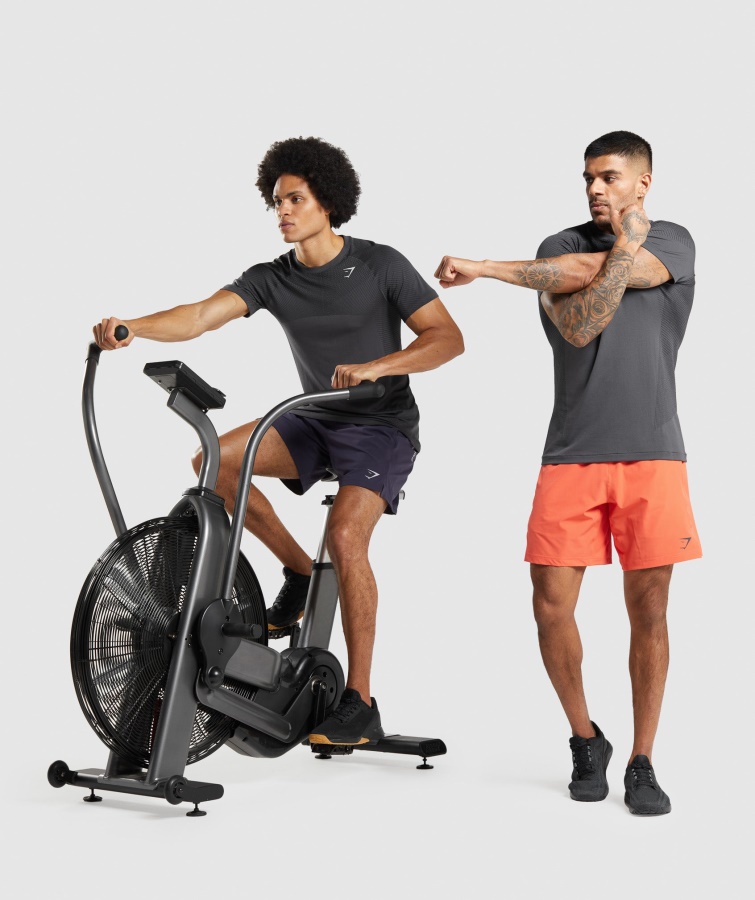 Gymshark Apex Sømløs T-shirt Onyx Grå-sort