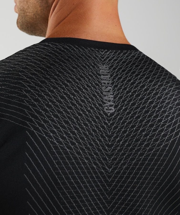 Gymshark Apex Sømløs Tank Sort-silhouette Grå