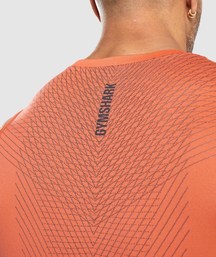 Gymshark Apex Sømløs Tank Papaya Orange-onyx Grå