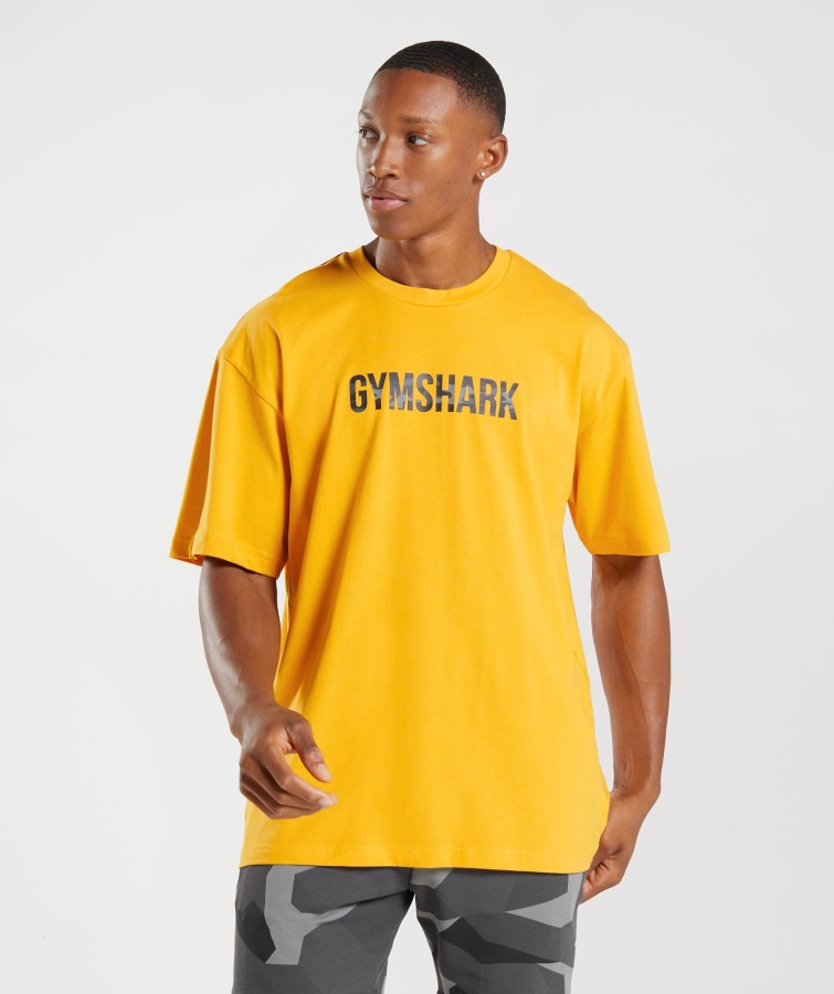 Gymshark Apollo Infill Oversized T-shirt Safran Gul