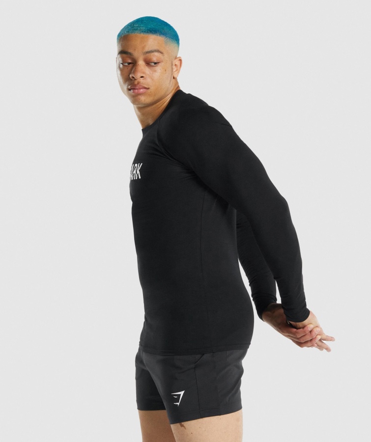 Gymshark Apollo Langærmet T-shirt Sort