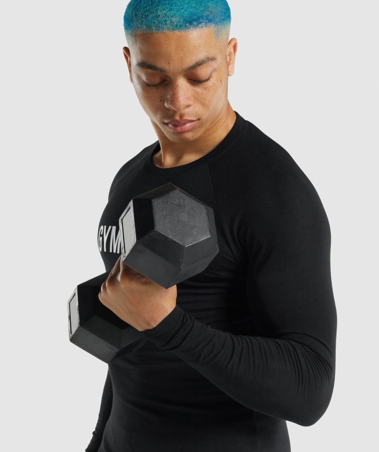 Gymshark Apollo Langærmet T-shirt Sort