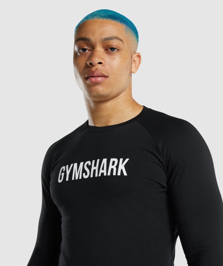 Gymshark Apollo Langærmet T-shirt Sort