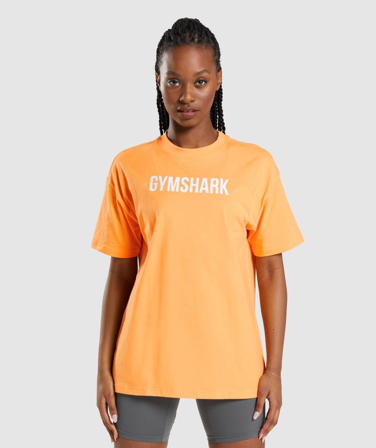 Gymshark Abrikos Orange Apollo Oversized T-shirt