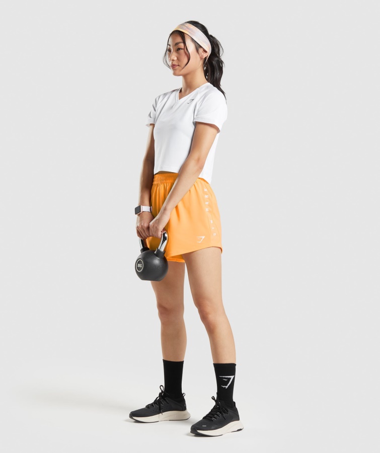 Gymshark Abrikos Orange Sport Løse Shorts