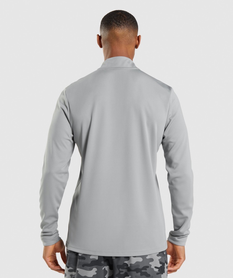 Gymshark Ankomst 1-4 Lynlås Pullover Smokey Grå