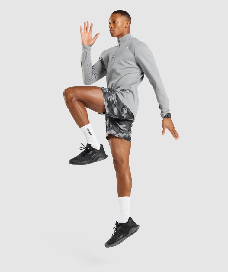 Gymshark Ankomst 1-4 Lynlås Pullover Smokey Grå