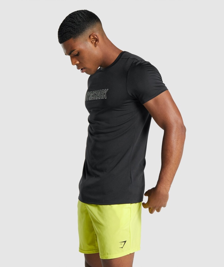 Gymshark Ankomst Grafisk T-shirt Sort