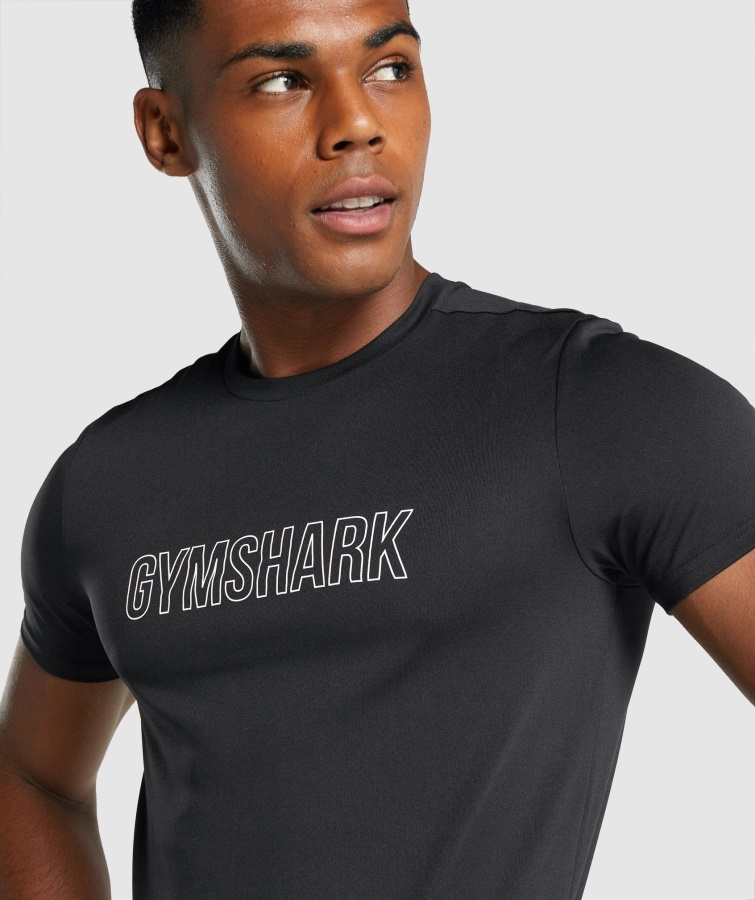 Gymshark Ankomst Grafisk T-shirt Sort