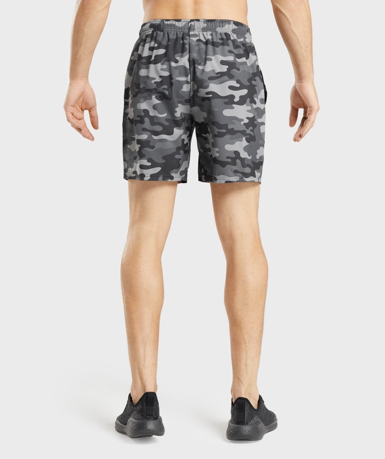 Gymshark Ankomst Shorts Grå Print