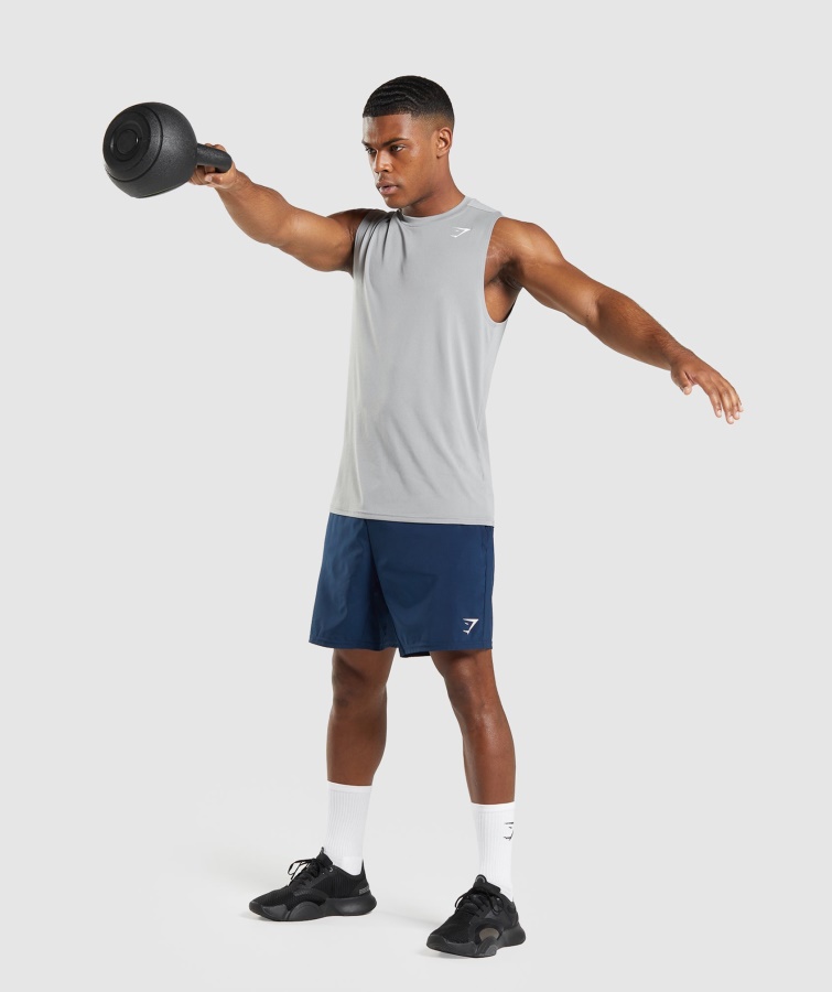 Gymshark Ankomst ærmeløs T-shirt Smokey Grå