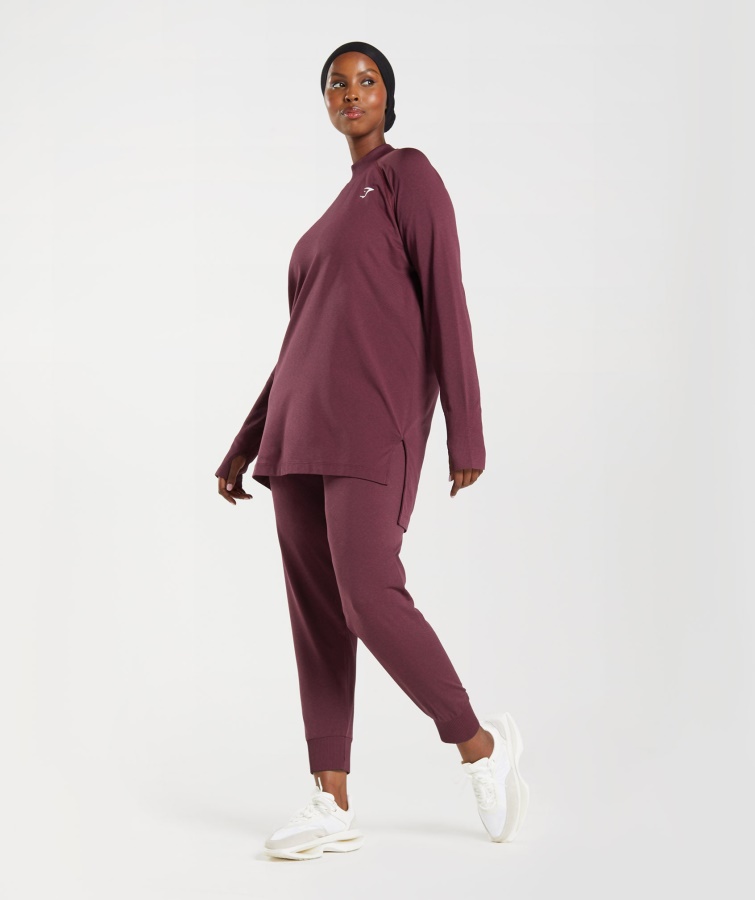 Gymshark Bagt Maroon Marl Vital Seamless 2.0 Joggers