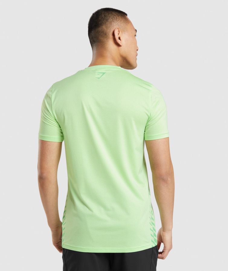 Gymshark Bali Grøn Sportsstribet T-shirt