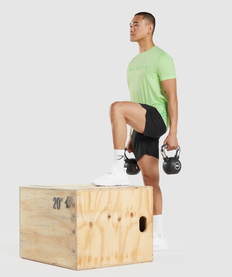 Gymshark Bali Grøn Sportsstribet T-shirt