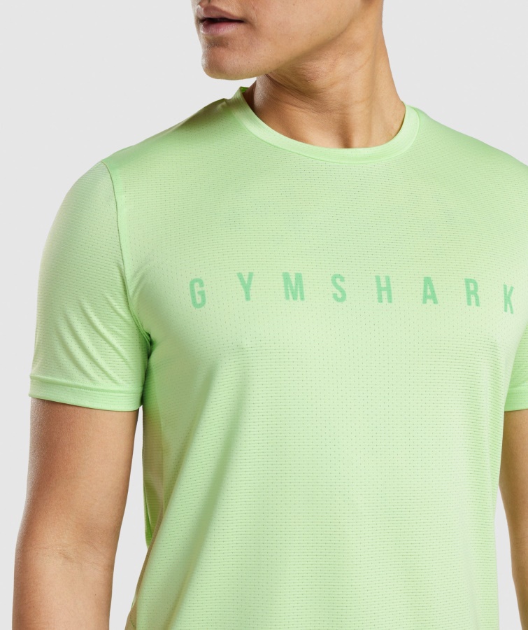 Gymshark Bali Grøn Sportsstribet T-shirt