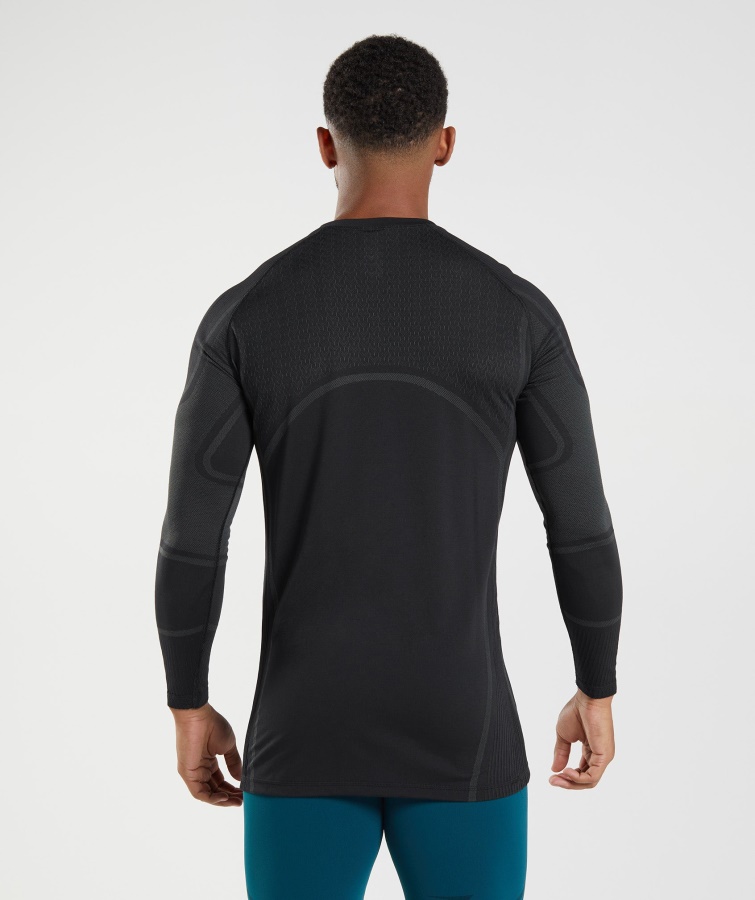 Gymshark Sort 315 Langærmet T-shirt