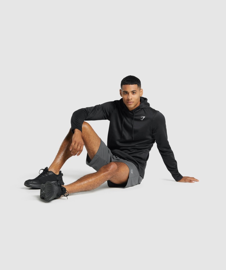 Gymshark Sort Ankomst Hættetrøje