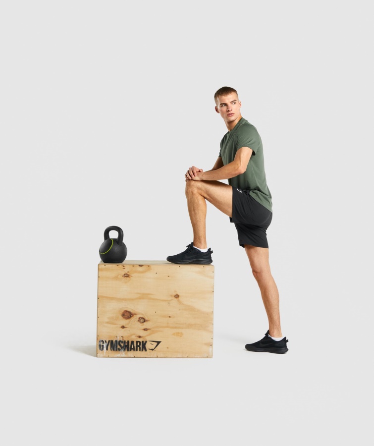 Gymshark Sorte Ankomstshorts