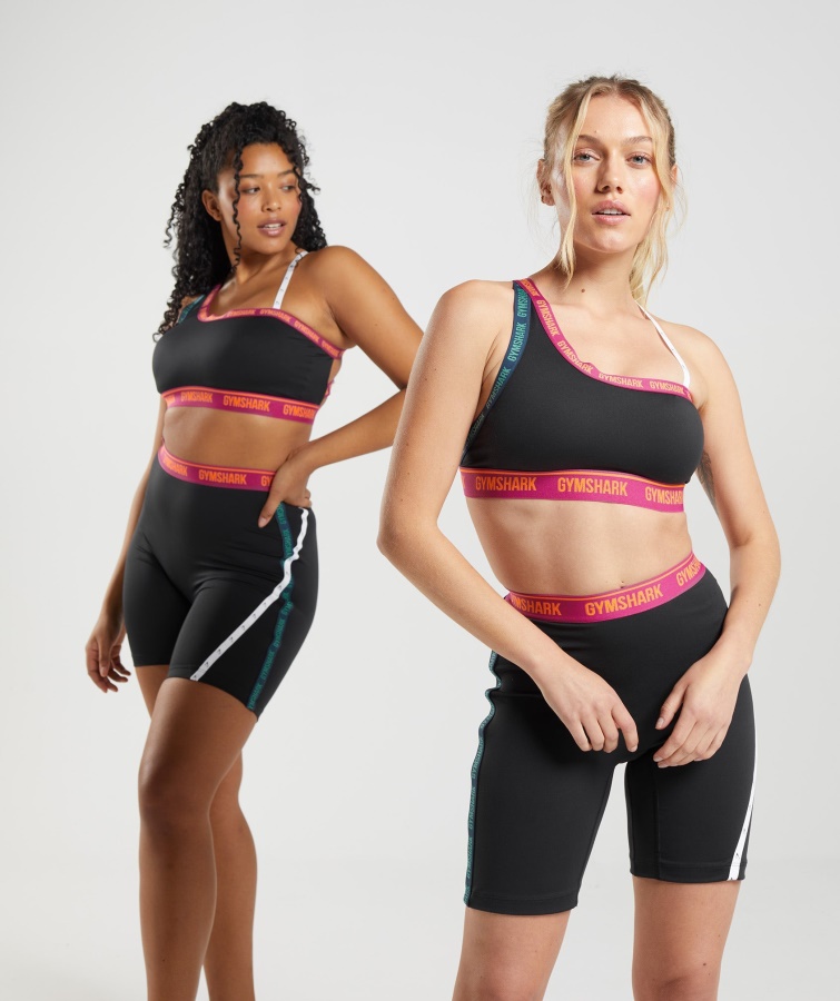 Gymshark Black-dragon Pink-alpine Green Strike Sports Bh