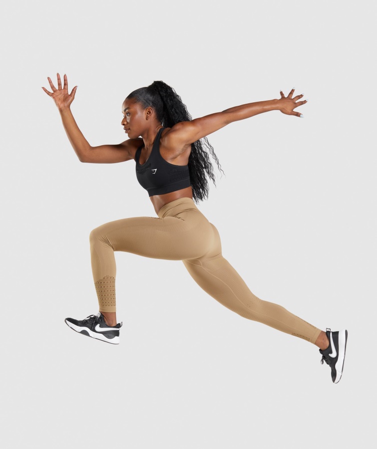 Gymshark Sort Energi Sømløs Sports-bh